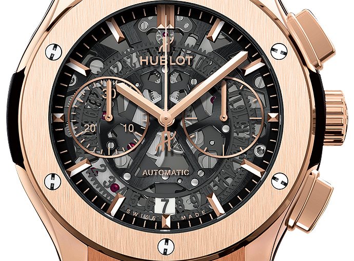 45MM Hublot Classic Fusion Knockoff Watches With Black Leather And Rubber Straps For Cheap Sale